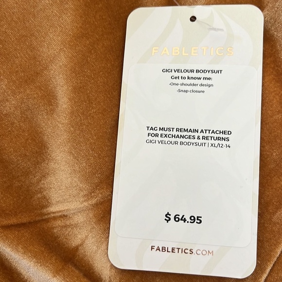 NEW FABLETICS - Gigi Velour Bodysuit - Picture 6 of 7